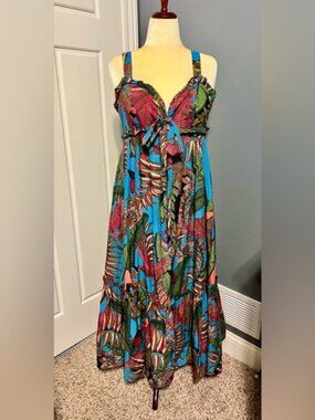 FARM Rio Totally Tuiuiu Cotton Maxi Dress